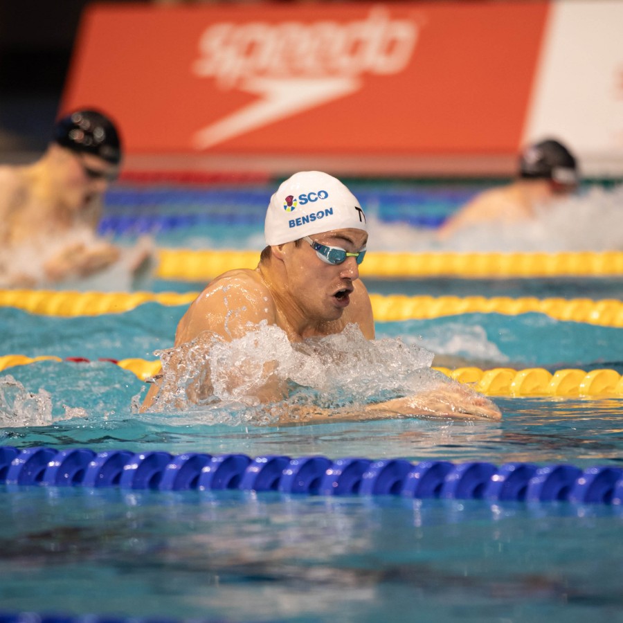 Craig Benson swimming at BUCS