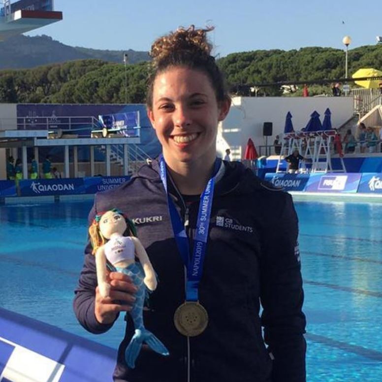 Gemma Macarthur with World Universities bronze medal